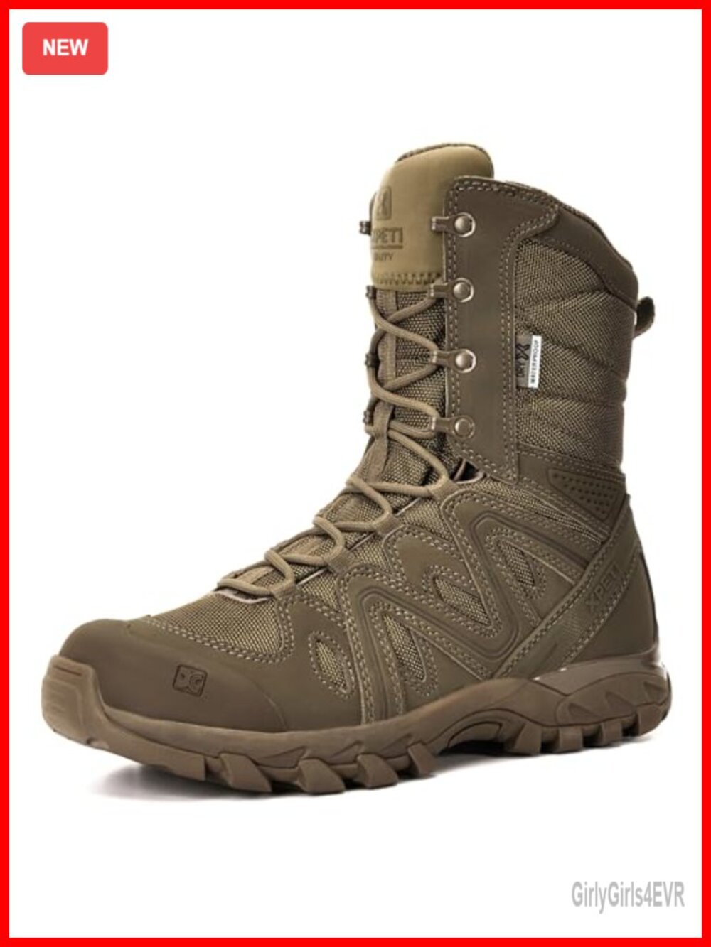 Waterproof Leather Tactical Combat Boots Cap Toe Ankle Hiking
